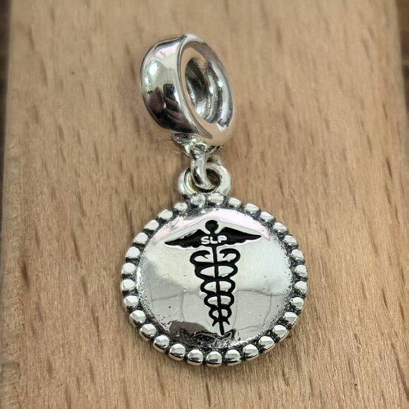 Pandora Speech Language Pathologist Charm Pendant, S925 Silver Bracelets - Picture 1 of 4
